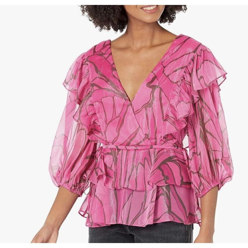 New Ted Baker Jasmyna Blouse Pink Size 2 Ted Baker Size 6 US
